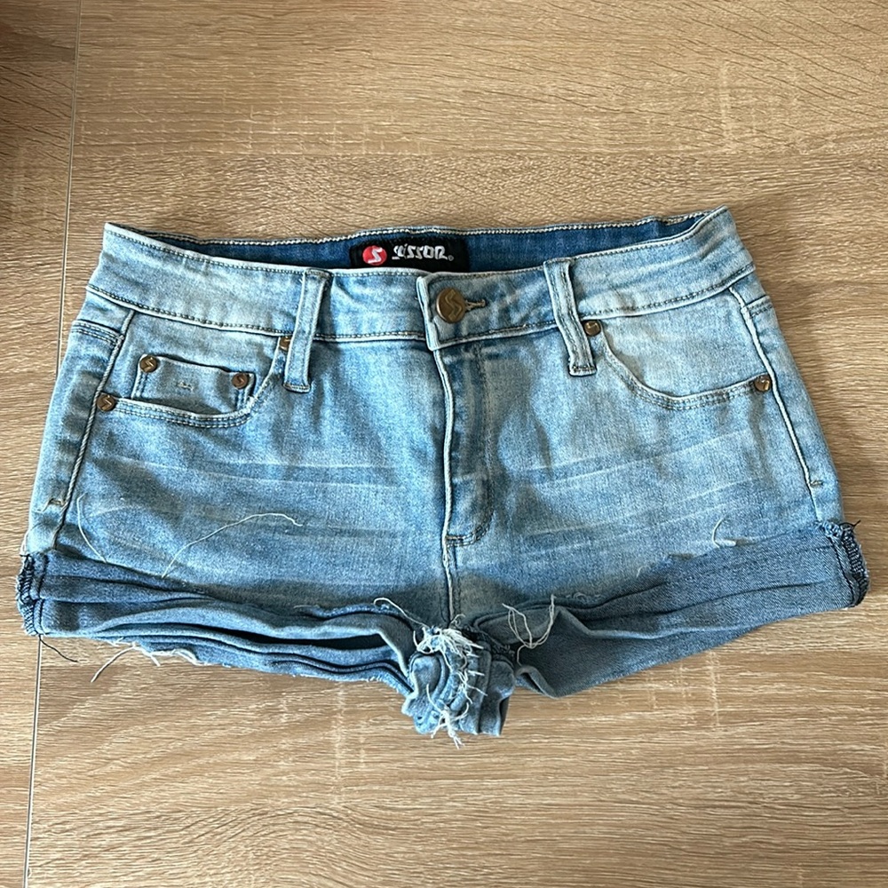 Scissor Jean shorts